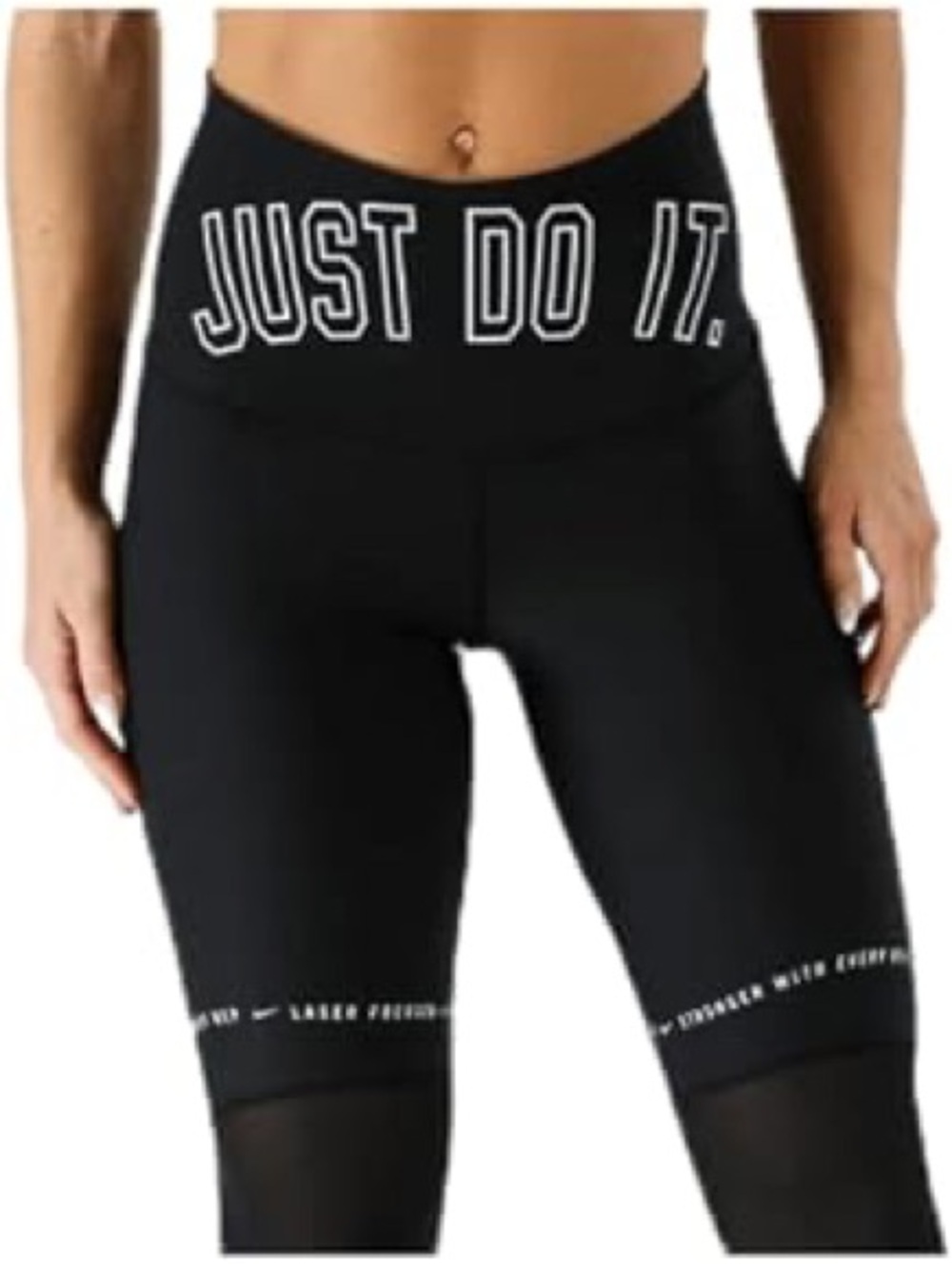 Nike Just Do It Leggings Black mesh